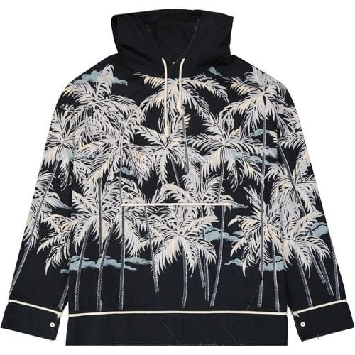 Hooded Printed Shirt - Größe 46 - Palm Angels - Modalova