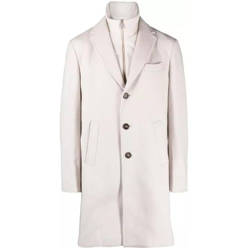 Beige Single Breasted Coat - Größe 56 - white - Eleventy - Modalova