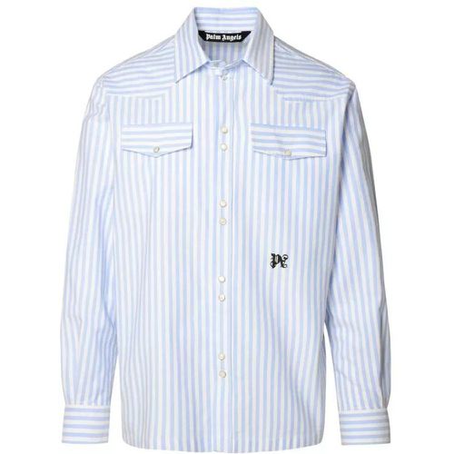 Light Blue Cotton Shirt - Größe 48 - blue - Palm Angels - Modalova