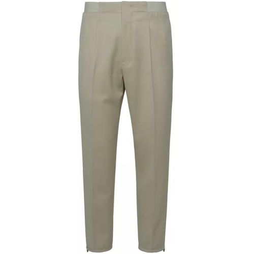 Cream Wool Trousers - Größe 48 - Zegna - Modalova