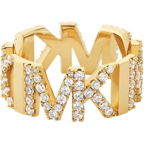 Ring - 14K -Plated Brass Logo Ring - Gr. 52 - in - für Damen - Michael Kors - Modalova