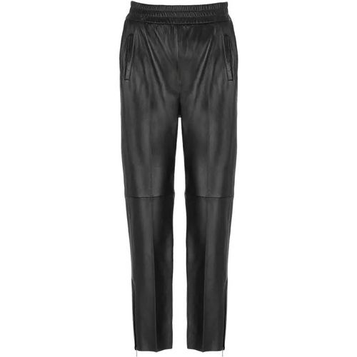 Black Leather Jogging Pants - Größe 42 - Golden Goose - Modalova