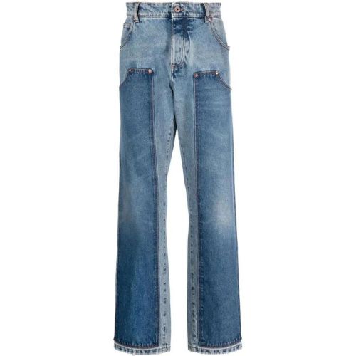 Hybrid Panelled Straight-Leg Denim Jeans - Größe 30 - Balmain - Modalova