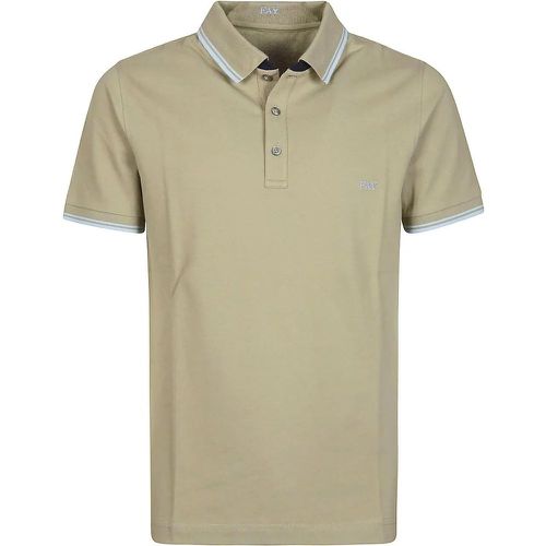 Piquet Double Collar Polo Shirt Green - Größe L - Fay - Modalova