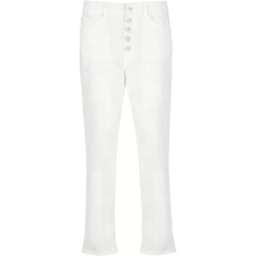 Cotton Blend Trousers - Größe 24 - white - Dondup - Modalova