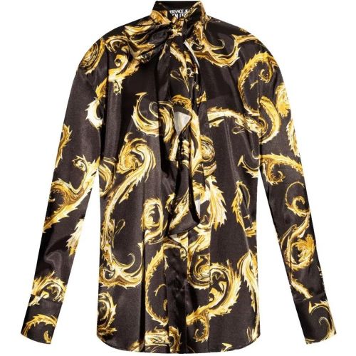 Bow Satin Shirt - Größe 38 - Versace Jeans Couture - Modalova