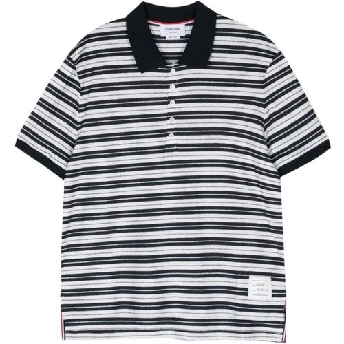 Linen Blend Polo Shirt - Größe 1 - weiß - Thom Browne - Modalova