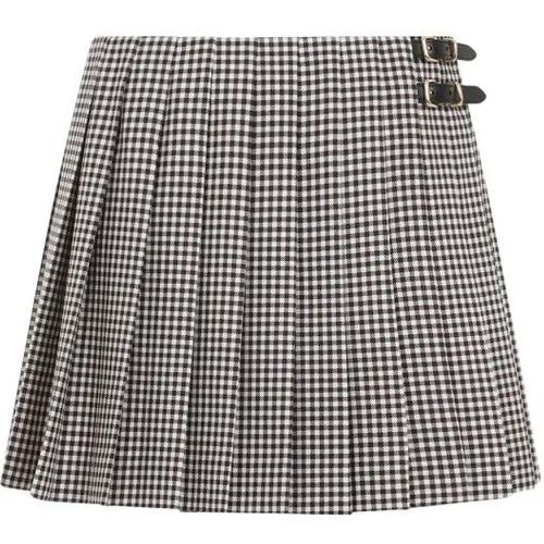 White Wool Skirt - Größe 42 - Miu Miu - Modalova