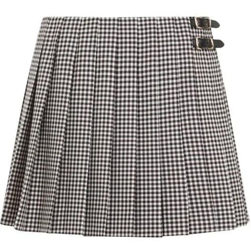 White Wool Skirt - Größe 42 - weiß - Miu Miu - Modalova