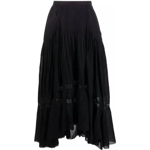 High Waist Ruffled Midi Skirt - Größe 36 - black - Etoile Isabel Marant - Modalova