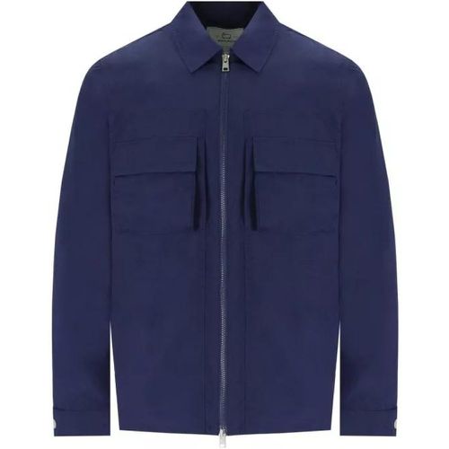 Crinkle Blue Shirt-Style Jacket - Größe L - blue - Woolrich - Modalova