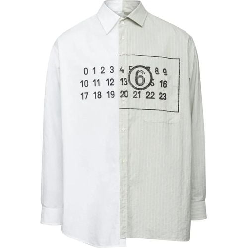 Asymmetric Cotton Shirt - Größe 44 - MM6 Maison Margiela - Modalova