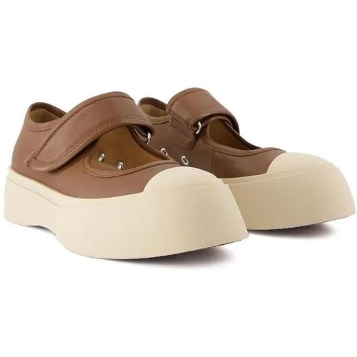 Low-Top Sneaker - Mary Jane Sneakers - Leather - Brown - Gr. 37 (EU) - in - für Damen - Marni - Modalova