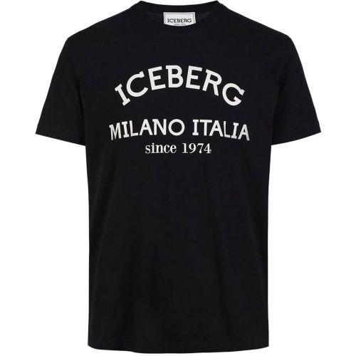 D Milano T-Shirt Heren Zwart - Größe L - Iceberg - Modalova