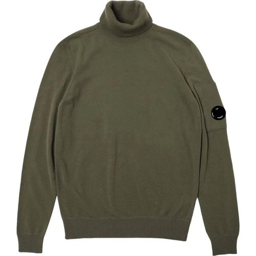 Lens Logo Patch Turtleneck Sweater - Größe 46 - CP Company - Modalova