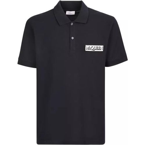 Logo Patch Black Polo Shirt - Größe M - schwarz - alexander mcqueen - Modalova