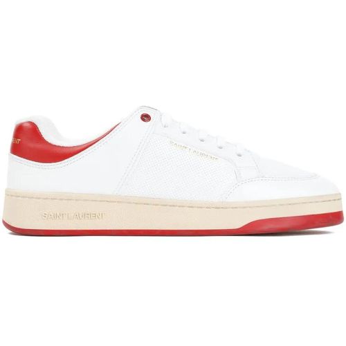 Low-Top Sneaker - Sl61 White Red Calf Leather Sneakers - Gr. 43 (EU) - in - für Damen - Saint Laurent - Modalova