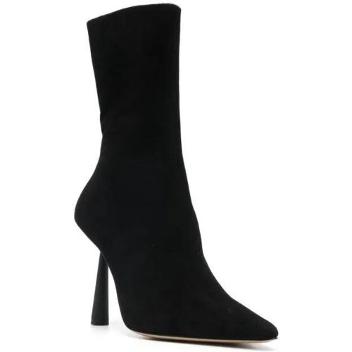 Stiefel - Black Calf Suede Ankle Boots - Gr. 36 (EU) - in - für Damen - Gia Borghini - Modalova