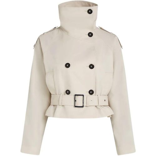 KURZE BAUMWOLL-TWILL-JACKE - Größe 38 - Karl Lagerfeld - Modalova
