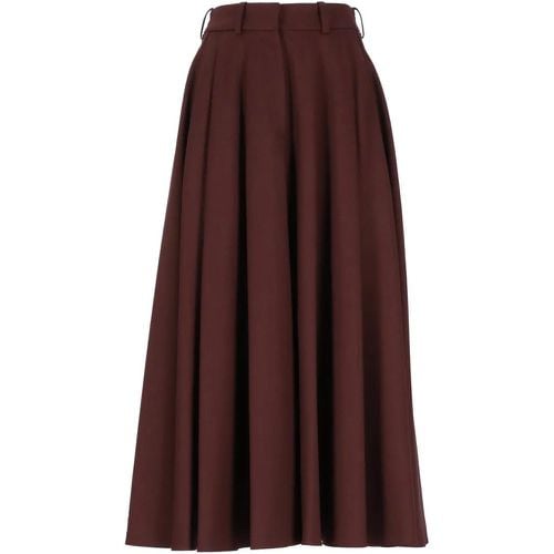 Wool Pleated Skirt - Größe 38 - Elisabetta Franchi - Modalova