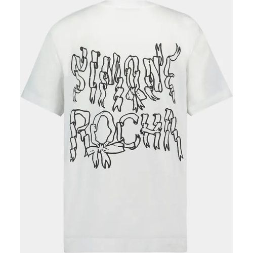 Short Sleeve T-Shirt With Ribbon - Cotton - White - Größe M - weiß - Simone Rocha - Modalova