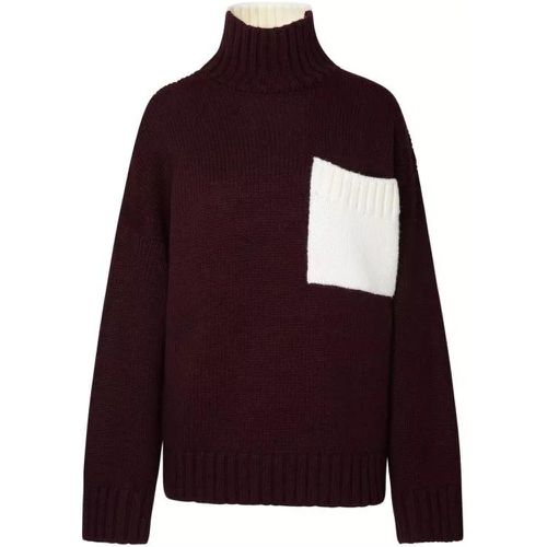 Two-Tone Turtleneck Sweater In Alpaca Blend - Größe XS - black - J.W.Anderson - Modalova