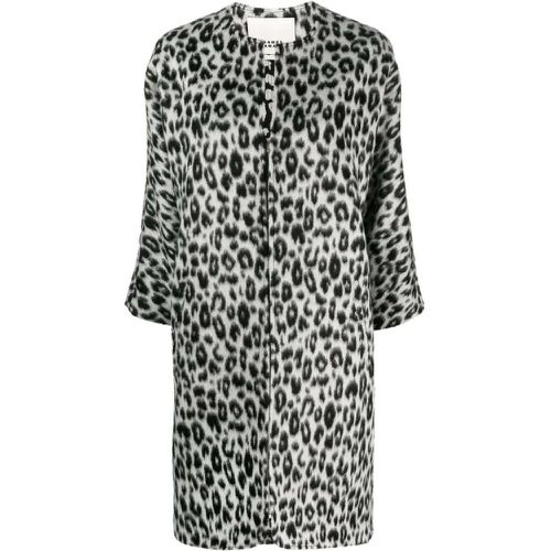 Leopard-Print Zip-Up Coat - Größe 36 - Isabel marant - Modalova