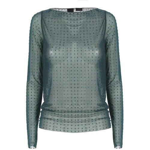 Sweater With Strass - Größe S - pinko - Modalova