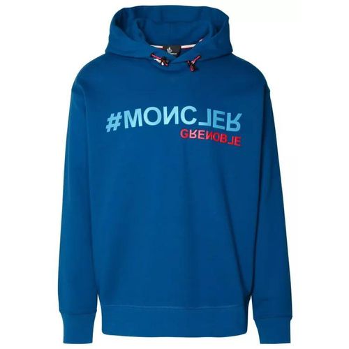 Blue Cotton Sweatshirt - Größe L - blue - Moncler - Modalova