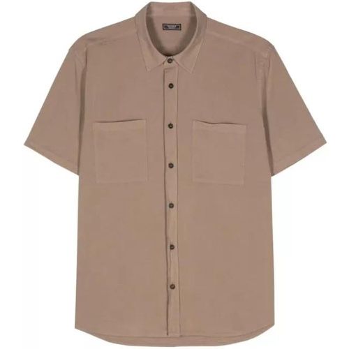 Cotton-Blend Shortsleeved Shirt - Größe 54 - brown - PESERICO - Modalova