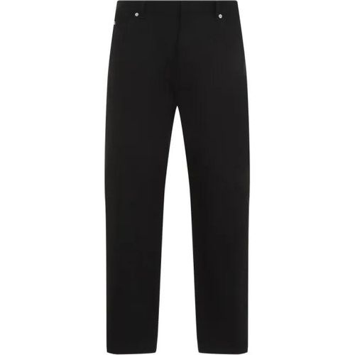 Black Cotton Pants - Größe 48 - schwarz - Prada - Modalova