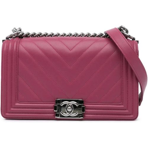 Crossbody Bags - 2018-2019 Medium Chevron Lambskin Boy Flap - Gr. unisize - in Gold - für Damen - Chanel - Modalova