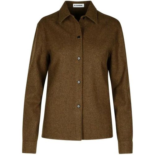 Brown Wool Shirt - Größe 36 - Jil Sander - Modalova