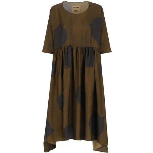 Brown Wide Short Sleeves Dress - Größe M - black - Uma Wang - Modalova
