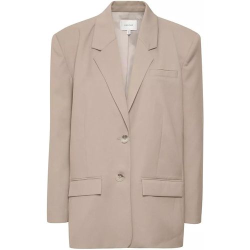 Sandfarbener oversized Blazer - Größe M/L - multi - Gestuz - Modalova