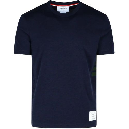 Bar' Navy Wool T-Shirt - Größe 4 - blau - Thom Browne - Modalova