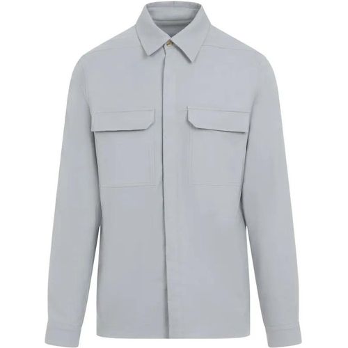 Work Light Blue Cotton Shirt - Größe 46 - blau - Rick Owens - Modalova