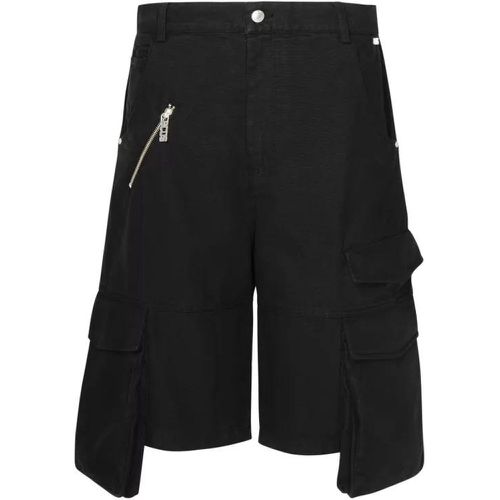 Black Cotton Bermuda Shorts - Größe 46 - black - Gcds - Modalova