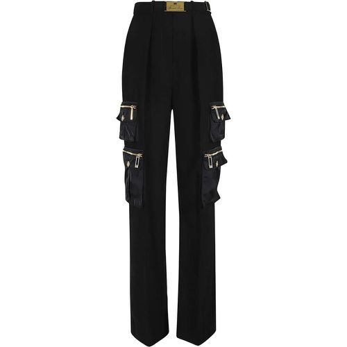 Belted Pant Black - Größe 40 - Elisabetta Franchi - Modalova