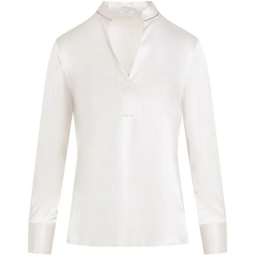 White Silk Shirt - Größe 42 - PESERICO - Modalova