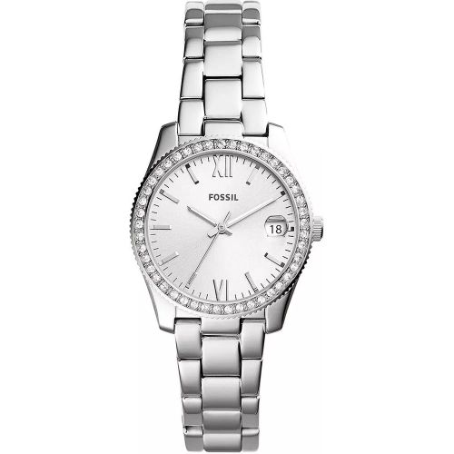 Uhr - Scarlette Mini Three-Hand Date Stainless Steel Wat - Gr. unisize - in Silber - für Damen - Fossil - Modalova