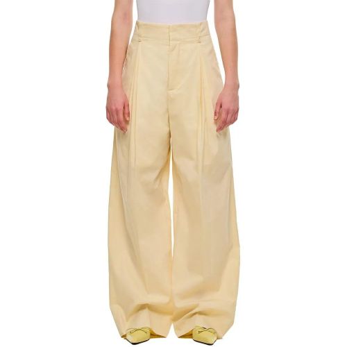 Wide Silk And Cotton Trousers - Größe 40 - Bottega Veneta - Modalova