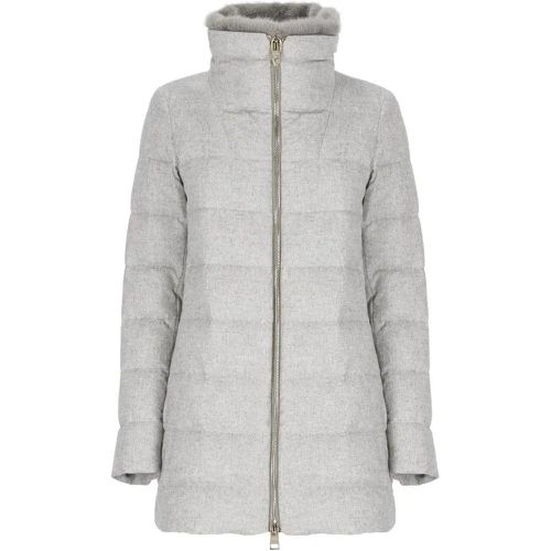 Quilted Down Jacket - Größe 40 - grau - Herno - Modalova