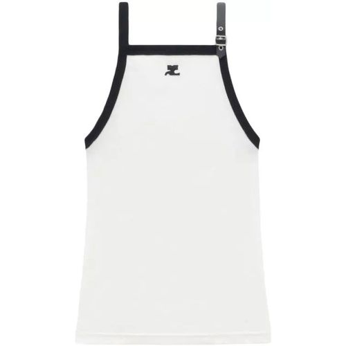 Buckle Contrast Tank Top - Größe M - white - Courrèges - Modalova