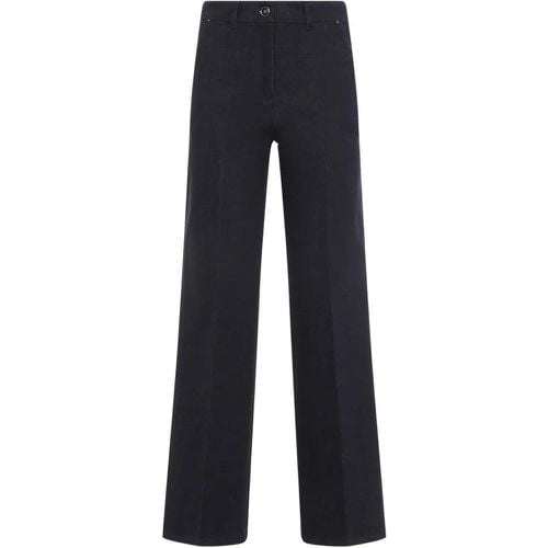 Graphite Grey Cotton Trousers - Größe 38 - Giorgio Armani - Modalova