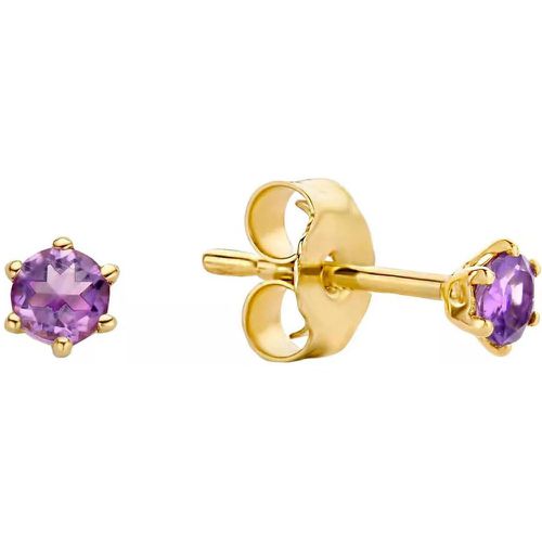 Jackie Ohrringe - Jackie Amethyst Studs 585 - Gr. unisize - in - für Damen - Jackie Gold - Modalova