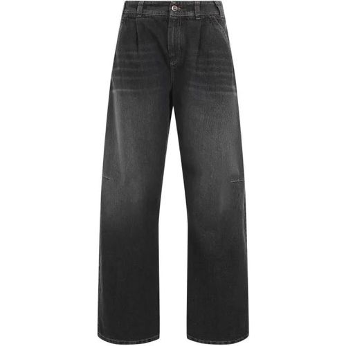 Black Stone Cotton Jeans - Größe 40 - BRUNELLO CUCINELLI - Modalova