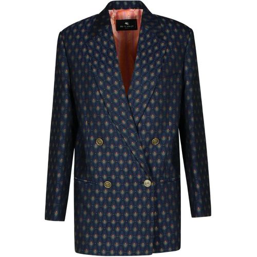 Blue Wool Blend Blazer - Größe 42 - ETRO - Modalova