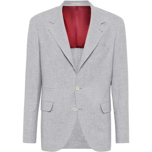 Single-Breasted Wool Blazer - Größe 50 - BRUNELLO CUCINELLI - Modalova