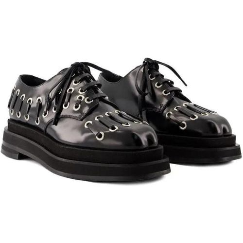 Loafer - Heart Toe Grommet Brogue Loafers - Leather - Black - Gr. 35 (EU) - in - für Damen - Simone Rocha - Modalova